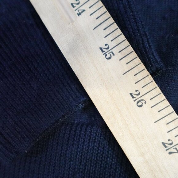 Footjoy Mens Sweater XL Blue 100% Wool Argyle 1/4 Zip - Picture 8 of 8